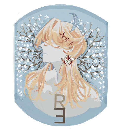 Tenderness and flowers Design for Keychain and badges